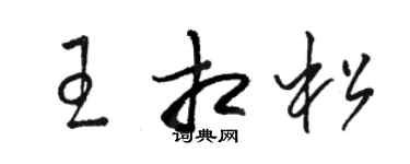 骆恒光王相松草书个性签名怎么写