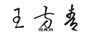 骆恒光王方青草书个性签名怎么写