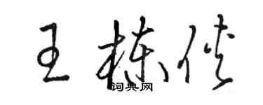 骆恒光王栋侠草书个性签名怎么写
