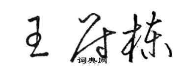 骆恒光王尉栋草书个性签名怎么写