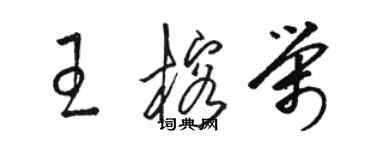 骆恒光王榕荣草书个性签名怎么写