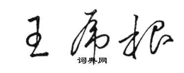 骆恒光王虎根草书个性签名怎么写