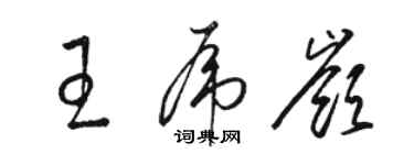 骆恒光王虎岭草书个性签名怎么写