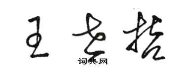 骆恒光王世哲草书个性签名怎么写