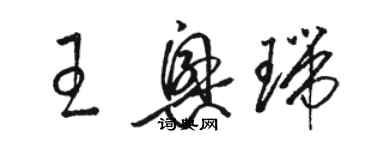 骆恒光王兴瑞草书个性签名怎么写
