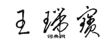 骆恒光王瑞宝草书个性签名怎么写