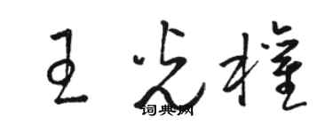 骆恒光王光权草书个性签名怎么写