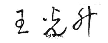 骆恒光王光升草书个性签名怎么写