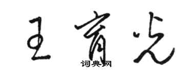 骆恒光王育光草书个性签名怎么写