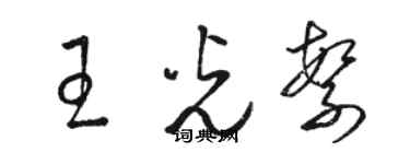 骆恒光王光繁草书个性签名怎么写