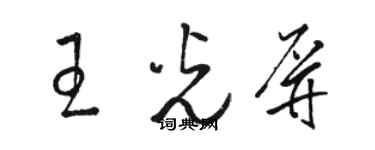 骆恒光王光屏草书个性签名怎么写