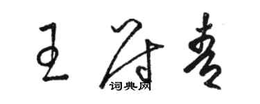 骆恒光王尉青草书个性签名怎么写