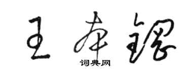 骆恒光王本钢草书个性签名怎么写