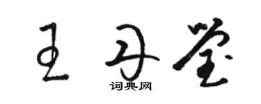 骆恒光王丹莹草书个性签名怎么写