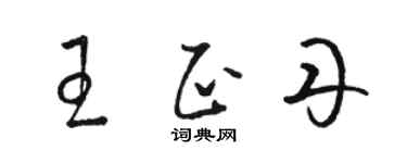 骆恒光王正丹草书个性签名怎么写