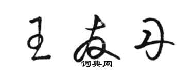 骆恒光王友丹草书个性签名怎么写