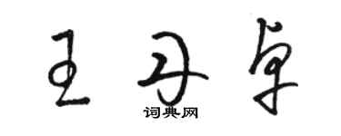 骆恒光王丹卓草书个性签名怎么写