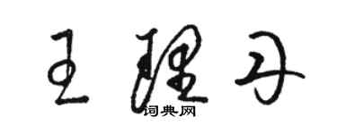 骆恒光王理丹草书个性签名怎么写
