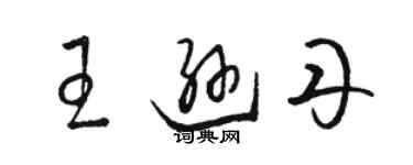 骆恒光王逊丹草书个性签名怎么写