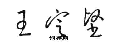 骆恒光王定坚草书个性签名怎么写