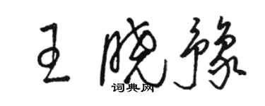 骆恒光王晓豫草书个性签名怎么写