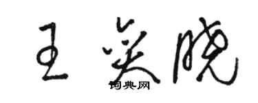 骆恒光王奕晓草书个性签名怎么写