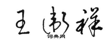 骆恒光王卫祥草书个性签名怎么写