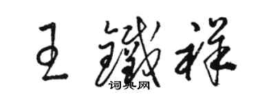 骆恒光王铁祥草书个性签名怎么写