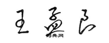 骆恒光王孟良草书个性签名怎么写