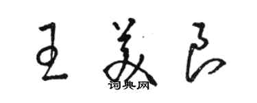 骆恒光王美良草书个性签名怎么写