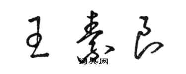 骆恒光王素良草书个性签名怎么写