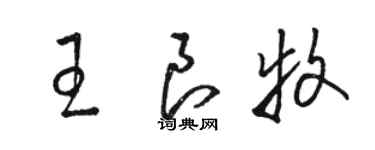骆恒光王良牧草书个性签名怎么写
