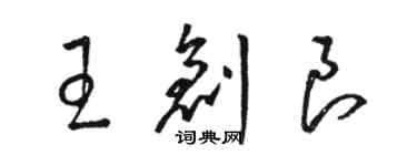 骆恒光王创良草书个性签名怎么写