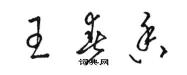 骆恒光王春香草书个性签名怎么写