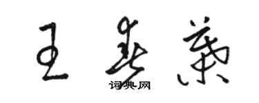 骆恒光王春叶草书个性签名怎么写