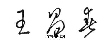 骆恒光王昌春草书个性签名怎么写