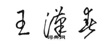 骆恒光王汉春草书个性签名怎么写