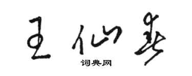 骆恒光王仙春草书个性签名怎么写