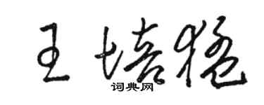 骆恒光王培猛草书个性签名怎么写