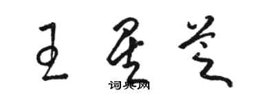 骆恒光王星芝草书个性签名怎么写