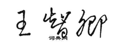 骆恒光王智卿草书个性签名怎么写