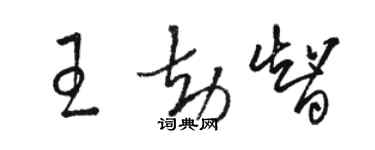 骆恒光王劫智草书个性签名怎么写