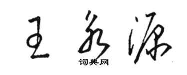骆恒光王永源草书个性签名怎么写