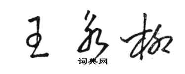 骆恒光王永柳草书个性签名怎么写