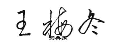 骆恒光王梅冬草书个性签名怎么写