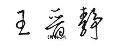 骆恒光王晋静草书个性签名怎么写