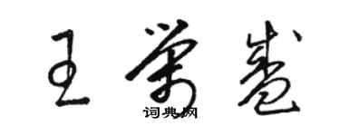 骆恒光王荣盛草书个性签名怎么写