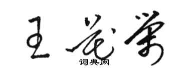 骆恒光王花荣草书个性签名怎么写