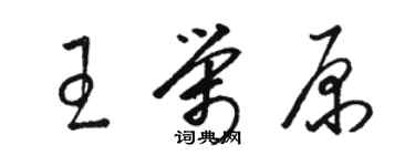 骆恒光王荣原草书个性签名怎么写