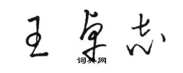 骆恒光王卓志草书个性签名怎么写